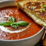 oasted tomato soup with a crispy cheese toastie.